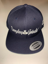 Load image into Gallery viewer, Everyday Grindin Snapback (Navy Blue)
